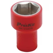 Изолированная 3/8 дюйма торцевая головка Proskit SK-V322B 22 мм (1000 В - VDE)