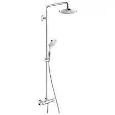 Душевая система Hansgrohe Croma Select E 27256400 с термостатом Хром Белая