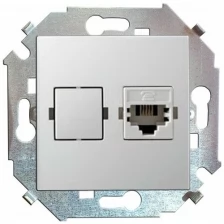 Розетка компьютерная SIMON СП 15 RJ45 бел. 1591598-030