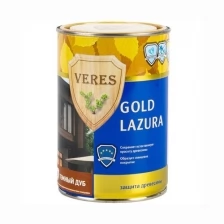 Декоративная пропитка для дерева Veres Gold Lazura №8, глянцевая, 0,9 л, темный дуб