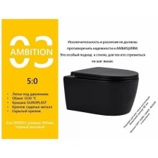 Унитаз Avimano Ambition 1000052 черный матовый