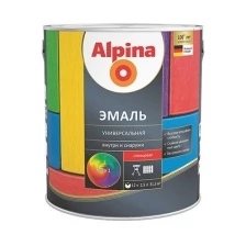 ALPINA Эмаль алкидная универсальная шелковисто-матовая, База 3 (2,13л)