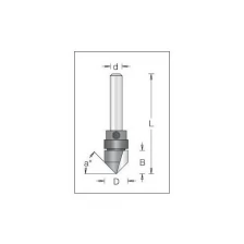 Фреза Dimar (Димар) 1050169 V паз 90 гр. D19,1x16 L54 хвостовик 12