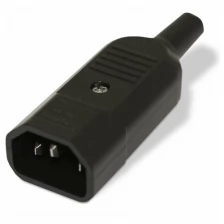 Hyperline CON-IEC320C14 Разъем IEC 60320 C14 220В 10A на кабель (плоские выступающие штыревые контак .