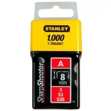 Скобы для мебельного степлера STANLEY HAND TOOLS Stanley 1-TRA205T, 8 мм тип "А" (5/53/530) 1000шт