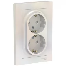 Розетка SCHNEIDER ELECTRIC ATLASDESIGN 16А, в сборе, жемчуг ATN000426