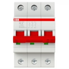 SD203/40 Рубильник 3-полюсный модульный 40А (красный рычаг) ABB, 2CDD283101R0040