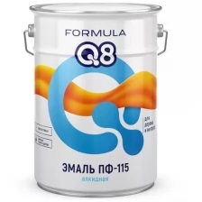 Эмаль ПФ-115 алкидная Formula Q8, глянцевая, 20 кг, красная