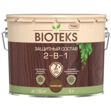 Защитный лессирующий состав для древесины 2 в 1 Bioteks (0,8л) рябина