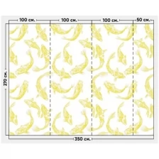 Фотообои / флизелиновые обои Золотые карпы 3,5 x 2,7 м
