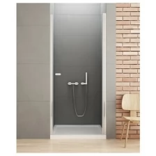 Ограждение душевое дверь в нишу распашная NEW TRENDY NEW SOLEO D-0122A хром 100x195cm