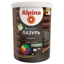 ALPINA Аква Лазурь для дерева, махагон (0,9л)