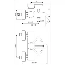 Смеситель для ванны с душем Ideal Standard CERALINE BC199XG