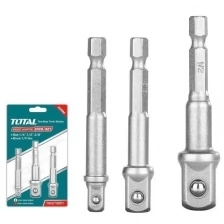 Набор адаптеров Total на шуруповерт для головок 1/4", 1/2", 3/8" TAC273651