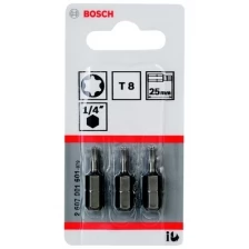 Бита (25 мм; 3 шт) TORX T8 XH Bosch 2607001601