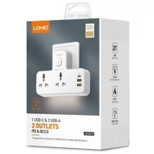 Сетевой фильтр LDNIO SC2311 2 port + 1PD + 1QC 3.0 + 1USB white