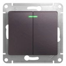 Выключатель 2х1-полюсный Schneider Electric GSL001453 GLOSSA, 10 А, фиолетовый